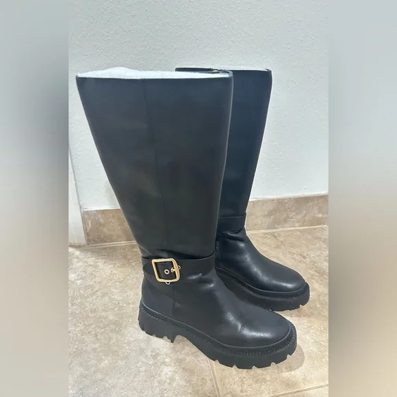 COACH James Leather Boot Black - Picture 2 of 16